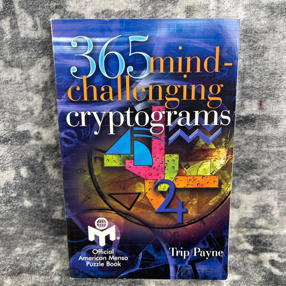 365 Mind-Challenging Cryptograms Mensa Puzzle Sterling Publishing Book Trip